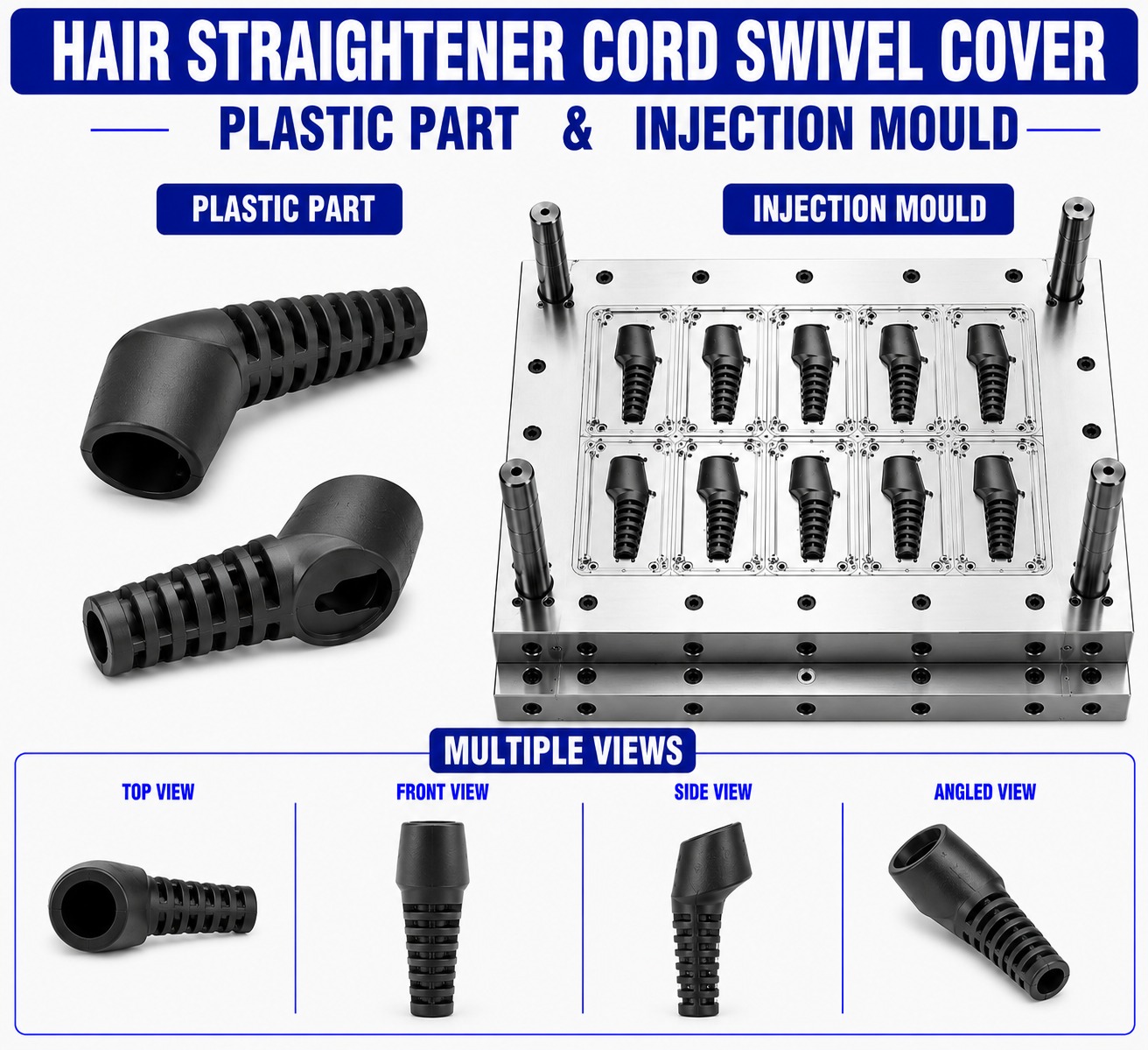 Hair Straightener Plastic Cord Swivel Cover Mould and Moulding Service